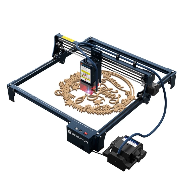 SCULPFUN S30 Pro Max 20W Laser Engraver Cutter, Automatic Air-assist, 0.08*0.1mm Laser Focus, 32-bit Motherboard, Replaceable Lens, Engraving Size 410*400mm, Expandable To 935*905mm - Image 2